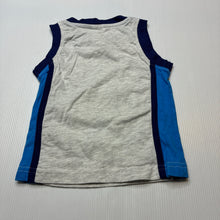 Load image into Gallery viewer, Boys Tiny Little Wonders, grey &amp; blue singlet / tank top, EUC, size 0,  