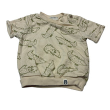 Load image into Gallery viewer, Boys RABBIT + BEAR, organic cotton short sleeve top, crocodiles, EUC, size 12 months,  