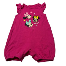 Load image into Gallery viewer, Girls Disney, Minnie Mouse embroidered cotton romper, EUC, size 0,  
