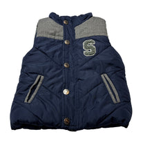 Load image into Gallery viewer, Boys Sprout, fleece lined puffer vest / sleeveless jacket, EUC, size 0,  
