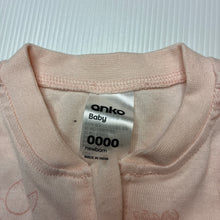 Load image into Gallery viewer, Girls Anko, pink soft cotton zip coverall / romper, EUC, size 0000,  