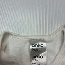 Load image into Gallery viewer, Unisex Anko, white cotton singletsuit romper, FUC, size 0000,  