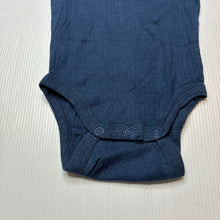 Load image into Gallery viewer, Unisex Anko, navy ribbed cotton singletsuit romper, GUC, size 000,  