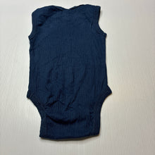 Load image into Gallery viewer, Unisex Anko, navy ribbed cotton singletsuit romper, GUC, size 000,  