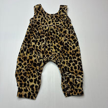 Load image into Gallery viewer, Girls Yi U Cool, velour leopard print overalls / romper, EUC, size 00,  