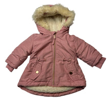 Load image into Gallery viewer, Girls Baby Berry, fleece lined hooded jacket / coat, EUC, size 000,  