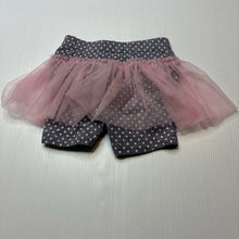Load image into Gallery viewer, Girls GUESS, spotted cotton shorts, tutu trim, FUC, size 00,  