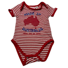 Load image into Gallery viewer, Unisex BQT, striped stretchy romper, GUC, size 000,  