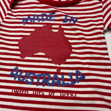 Load image into Gallery viewer, Unisex BQT, striped stretchy romper, GUC, size 000,  
