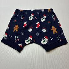 Load image into Gallery viewer, Unisex Sprout, navy cotton Christmas pyjama shorts, EUC, size 1,  