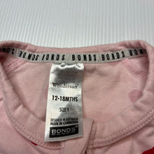 Load image into Gallery viewer, Girls Bonds, zip wondersuit / zippy / romper, hearts, GUC, size 1,  