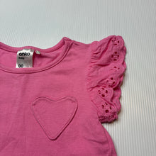 Load image into Gallery viewer, Girls Anko, broderie trim cotton tee / top, EUC, size 00,  