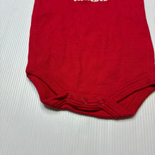 Load image into Gallery viewer, Unisex embroidered, red cotton romper, Canada, GUC, size 000,  