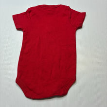 Load image into Gallery viewer, Unisex embroidered, red cotton romper, Canada, GUC, size 000,  
