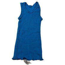 Load image into Gallery viewer, Unisex blue, ribbed cotton singlet top, EUC, size 000,  