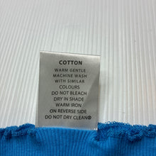 Load image into Gallery viewer, Unisex blue, ribbed cotton singlet top, EUC, size 000,  