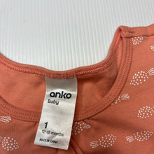 Load image into Gallery viewer, Girls Anko, coral cotton romper, GUC, size 1,  