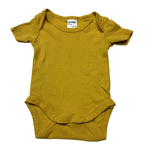 Load image into Gallery viewer, Unisex Anko, yellow ribbed cotton bodysuit / romper, EUC, size 0000,  