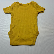 Load image into Gallery viewer, Unisex Anko, yellow ribbed cotton bodysuit / romper, EUC, size 0000,  