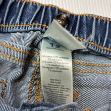 Load image into Gallery viewer, Boys Carters, blue stretch denim jeans, elasticated, Inside leg: 23.5cm, GUC, size 12 months,  