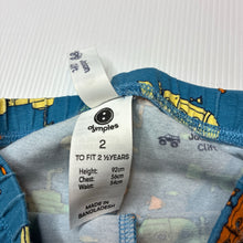 Load image into Gallery viewer, Boys Dymples, organic cotton blend leggings / bottoms, GUC, size 2,  