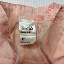 Load image into Gallery viewer, Girls Anko, lined lightweight cotton summer dress, EUC, size 2, L: 42cm