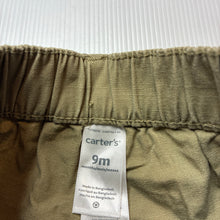 Load image into Gallery viewer, Unisex Carters, khaki cotton pants, elasticated, GUC, size 0,  