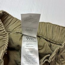 Load image into Gallery viewer, Unisex Carters, khaki cotton pants, elasticated, GUC, size 0,  