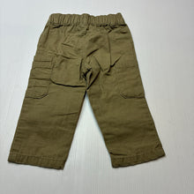 Load image into Gallery viewer, Unisex Carters, khaki cotton pants, elasticated, GUC, size 0,  