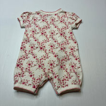 Load image into Gallery viewer, Girls Bebe by Minihaha, soft feel floral stretchy romper, EUC, size 000,  