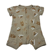 Load image into Gallery viewer, Unisex Baby Berry, cotton Christmas zip romper, EUC, size 000,  