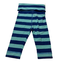 Load image into Gallery viewer, Unisex H&amp;M, striped organic cotton blend leggings / bottoms, GUC, size 000,  