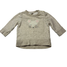 Load image into Gallery viewer, Girls Country Road, cotton lightweight sweater / jumper, mouse, EUC, size 00,  