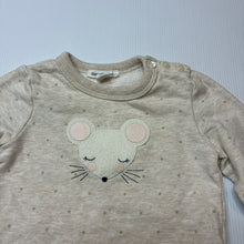 Load image into Gallery viewer, Girls Country Road, cotton lightweight sweater / jumper, mouse, EUC, size 00,  