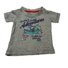Load image into Gallery viewer, Boys Tiny Little Wonders, grey marle tee / top, EUC, size 000,  