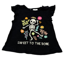 Load image into Gallery viewer, Girls Baby Berry, soft cotton tee / top, skeleton, GUC, size 1,  