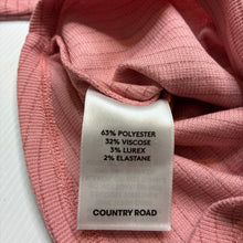 Load image into Gallery viewer, Girls Country Road, pink metallic stripe long sleeve top, EUC, size 0,  