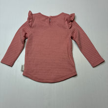 Load image into Gallery viewer, Girls Country Road, pink metallic stripe long sleeve top, EUC, size 0,  