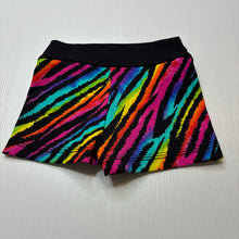 Load image into Gallery viewer, Girls GK Elite, colourful gymnastics shorts, EUC, size 4-6,  
