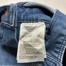 Load image into Gallery viewer, Girls H&amp;M, soft feel stretch knit denim overalls / shortalls, GUC, size 00,  