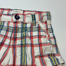 Load image into Gallery viewer, Boys Country Road, checked lightweight cotton shorts, adjustable, GUC, size 3,  