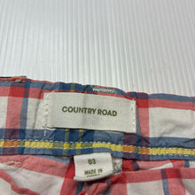 Load image into Gallery viewer, Boys Country Road, checked lightweight cotton shorts, adjustable, GUC, size 3,  