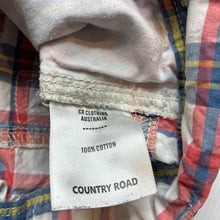 Load image into Gallery viewer, Boys Country Road, checked lightweight cotton shorts, adjustable, GUC, size 3,  