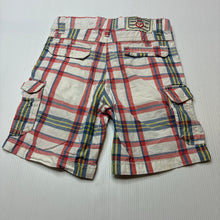 Load image into Gallery viewer, Boys Country Road, checked lightweight cotton shorts, adjustable, GUC, size 3,  
