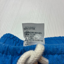 Load image into Gallery viewer, Boys Anko, blue cotton shorts, elasticated, EUC, size 5,  