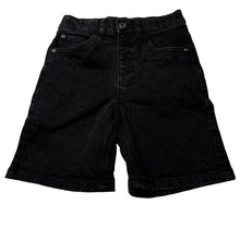 Load image into Gallery viewer, Unisex Anko, black stretch denim shorts, adjustable, EUC, size 7,  