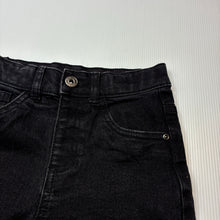 Load image into Gallery viewer, Unisex Anko, black stretch denim shorts, adjustable, EUC, size 7,  