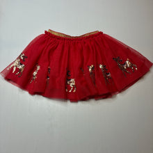 Load image into Gallery viewer, Girls Target, cotton lined Christmas tulle &amp; sequin skirt, elasticated, FUC, size 4,  
