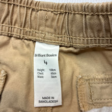 Load image into Gallery viewer, Boys Brilliant Basics, cotton shorts, elasticated, GUC, size 4,  