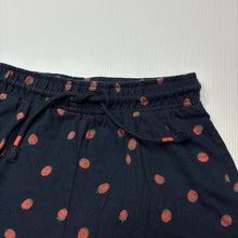Load image into Gallery viewer, Girls Anko, navy cotton shorts, elasticated, strawberries, GUC, size 6,  
